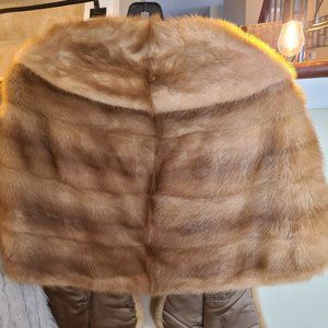 Brown genuine sheared mink coat/cape - Berk Furs Vintage and in excellent condit